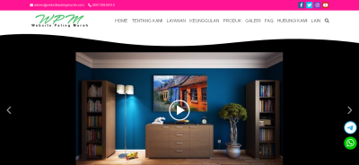 Website Interior dan Furniture Pink