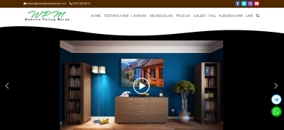Website Interior dan Furniture Cokelat